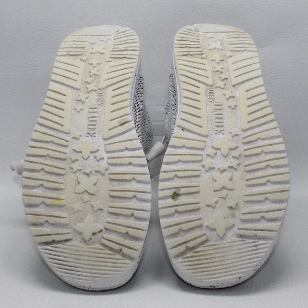 Hey Dude Wendy Sox Stone White Speckled Slip On Loafers Shoes Womens 8 121410705